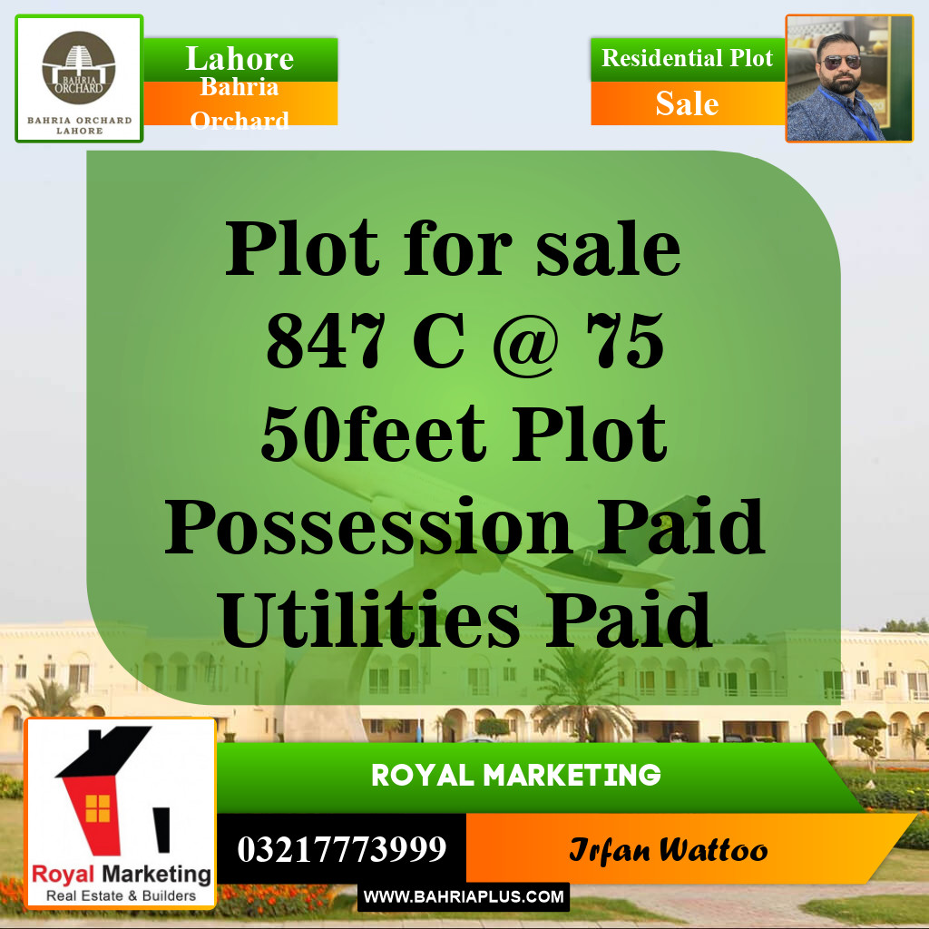 Residential Plot for Sale in Bahria Orchard, Lahore - (BP-142890)