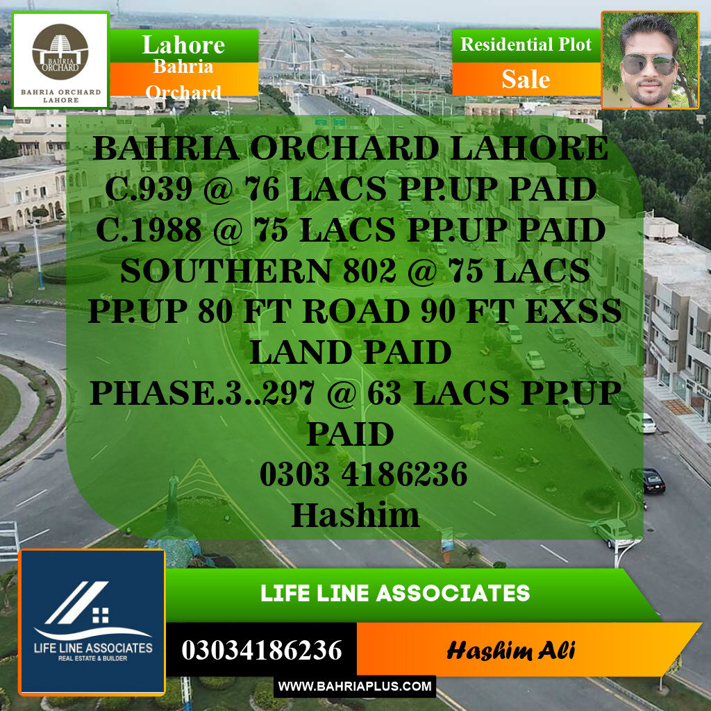 Residential Plot for Sale in Bahria Orchard, Lahore - (BP-142910)