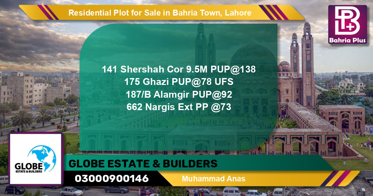 Residential Plot for Sale in Bahria Town, Lahore - (BP-142948)