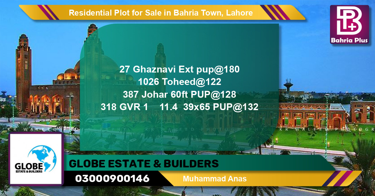 Residential Plot for Sale in Bahria Town, Lahore - (BP-142949)