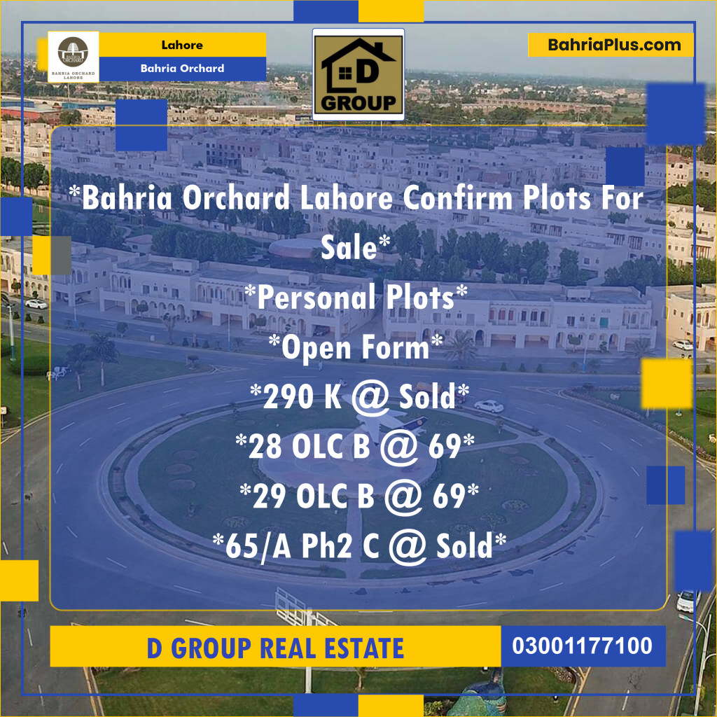 Residential Plot for Sale in Phase 2 - K Block -  Bahria Orchard, Lahore - (BP-142996)