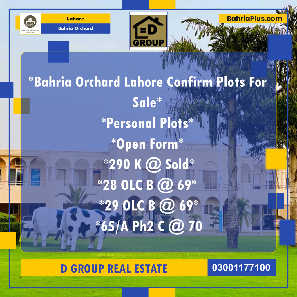 Residential Plot for Sale in Phase 2 - K Block -  Bahria Orchard, Lahore - (BP-142997)