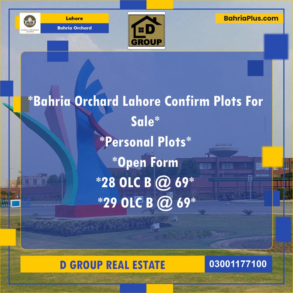 Residential Plot for Sale in OLC-B Block -  Bahria Orchard, Lahore - (BP-142999)