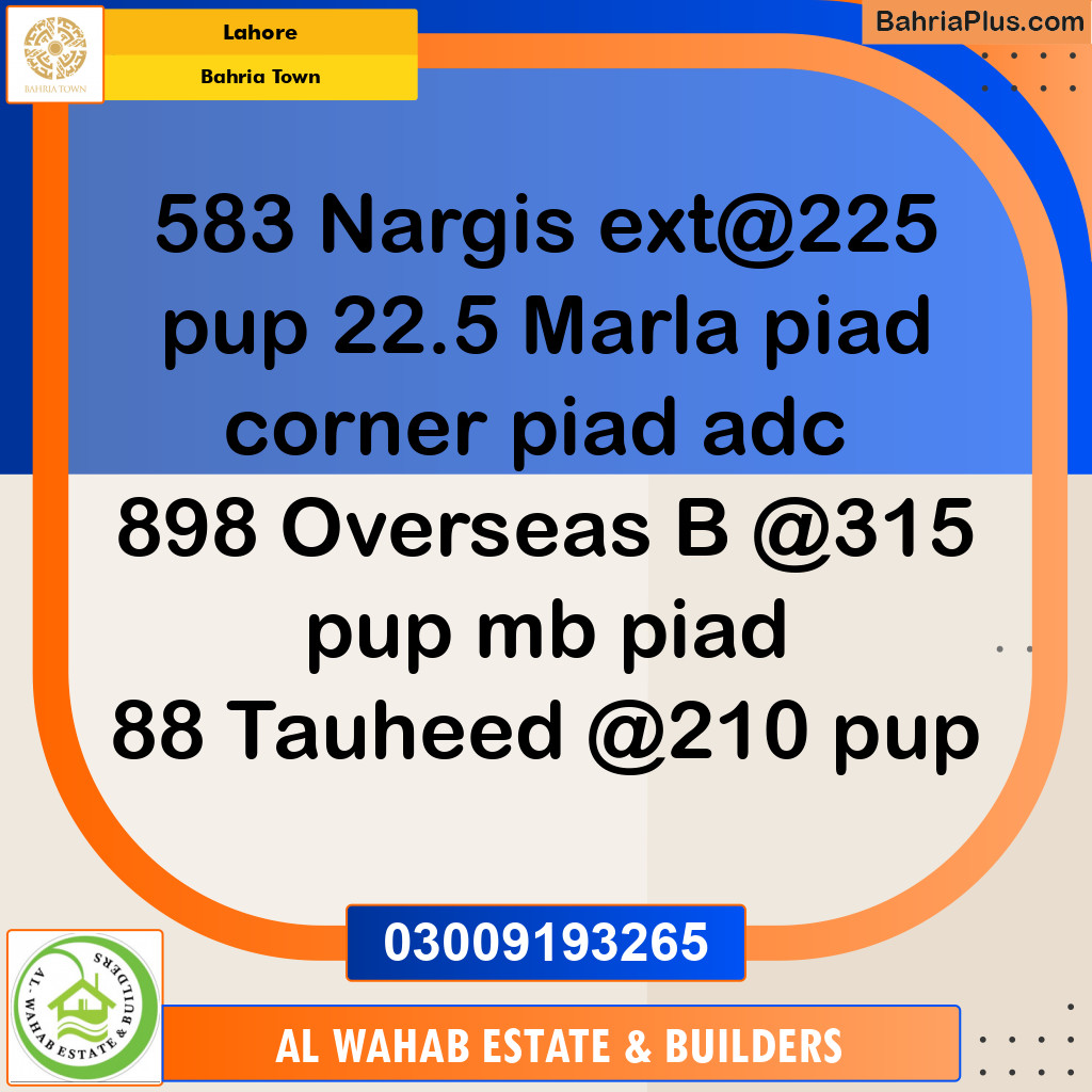 Residential Plot for Sale in Bahria Town, Lahore - (BP-143040)