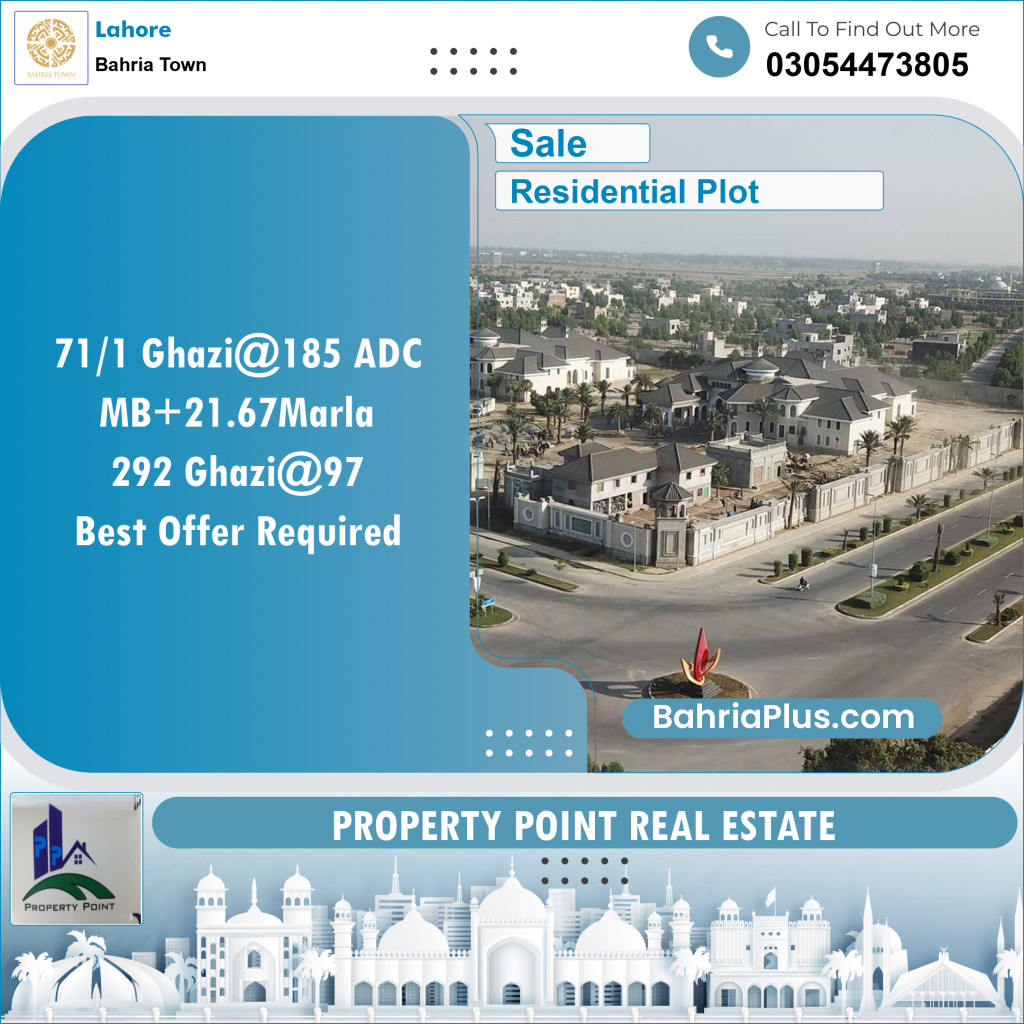 Residential Plot for Sale in Bahria Town, Lahore - (BP-143061)