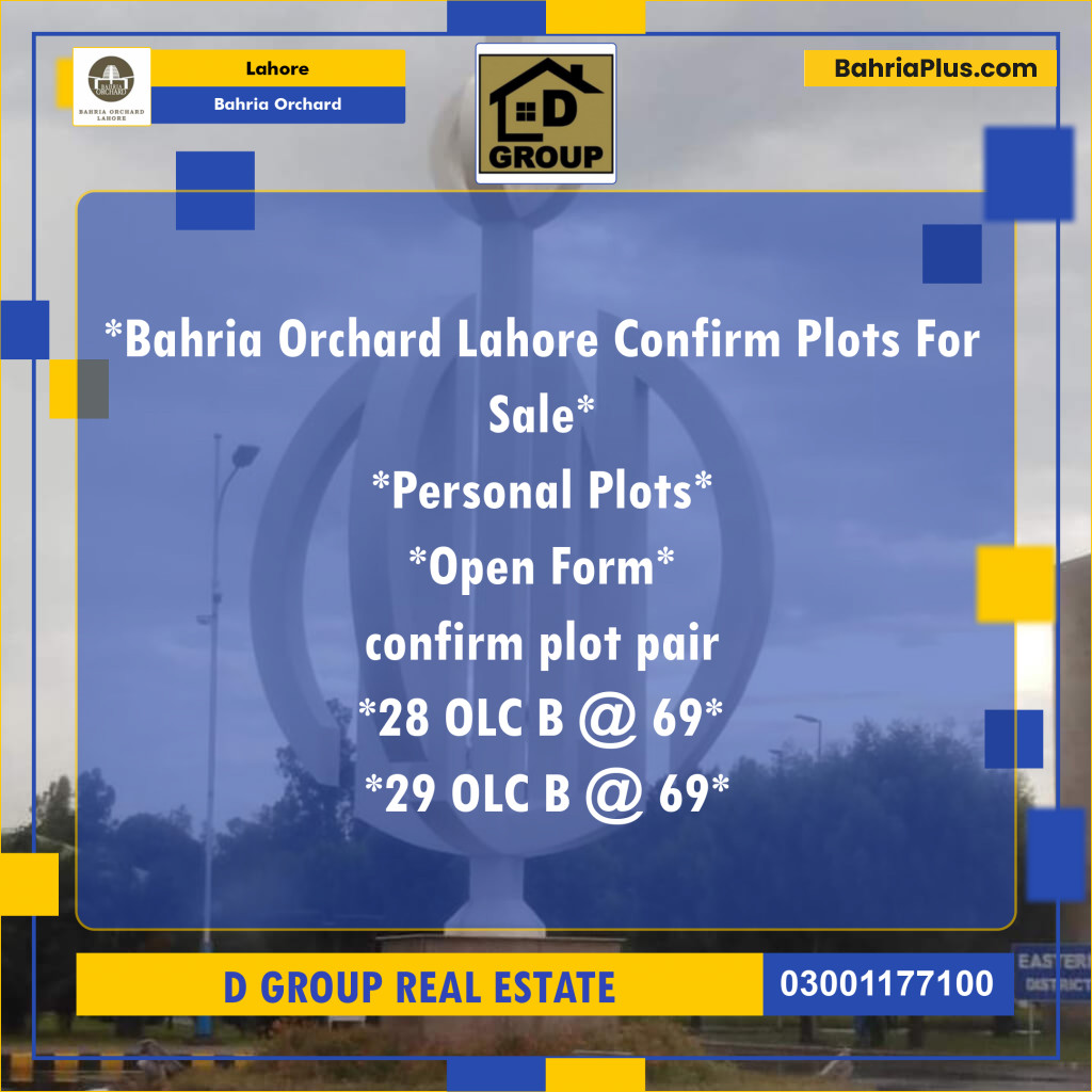 Residential Plot for Sale in Bahria Orchard, Lahore - (BP-143086)