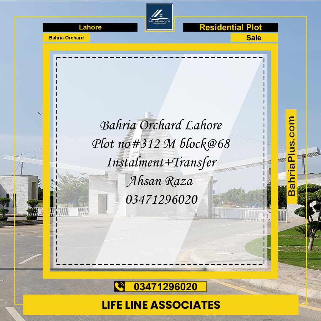 Residential Plot for Sale in Bahria Orchard, Lahore - (BP-143106)