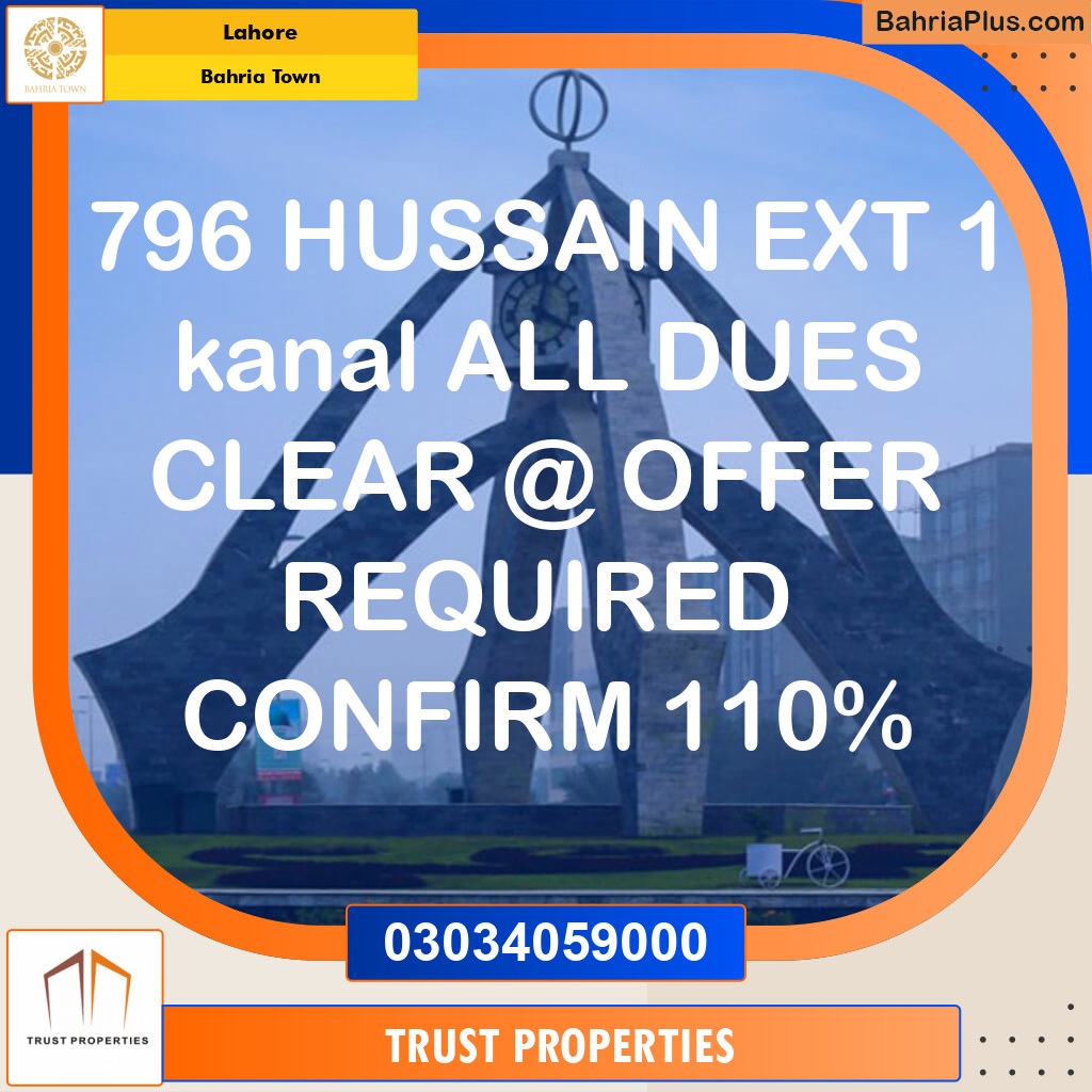 Residential Plot for Sale in Bahria Town, Lahore - (BP-143132)