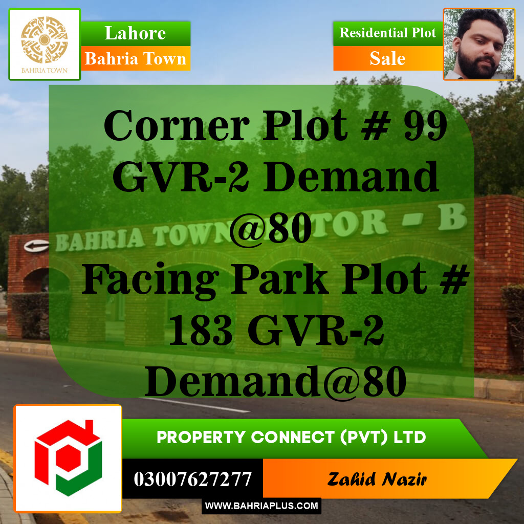 Residential Plot for Sale in Bahria Town, Lahore - (BP-143170)
