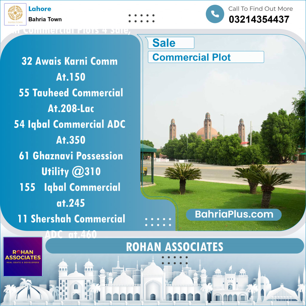 Commercial Plot for Sale in Bahria Town, Lahore - (BP-143173)