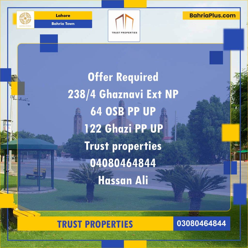 Residential Plot for Sale in Bahria Town, Lahore - (BP-143182)