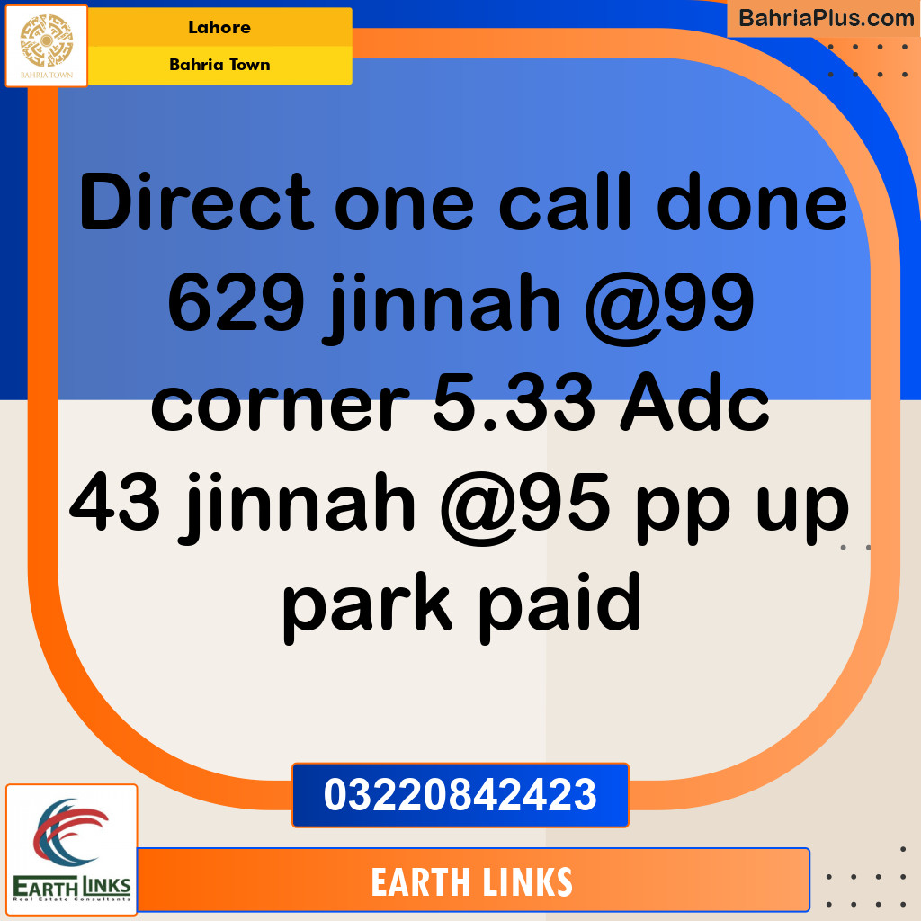 Residential Plot for Sale in Bahria Town, Lahore - (BP-143189)