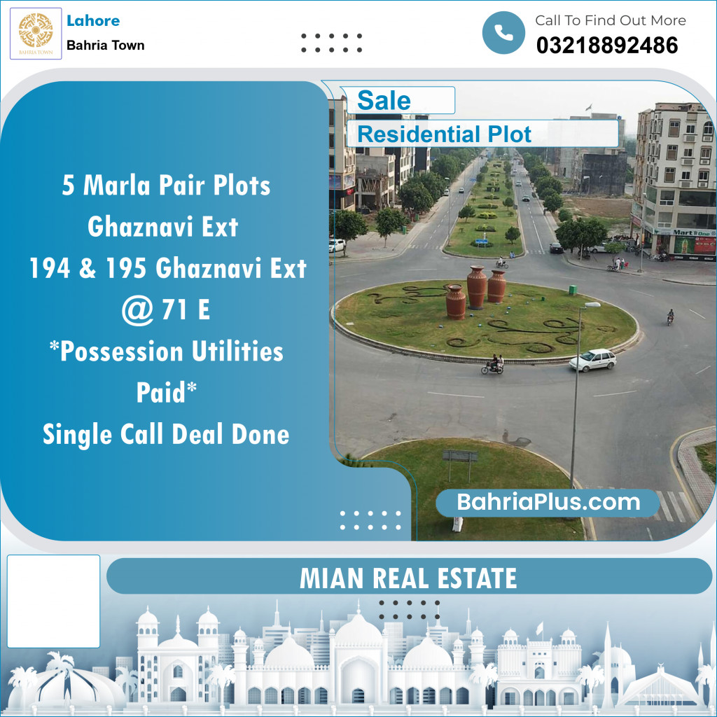 Residential Plot for Sale in Bahria Town, Lahore - (BP-143229)