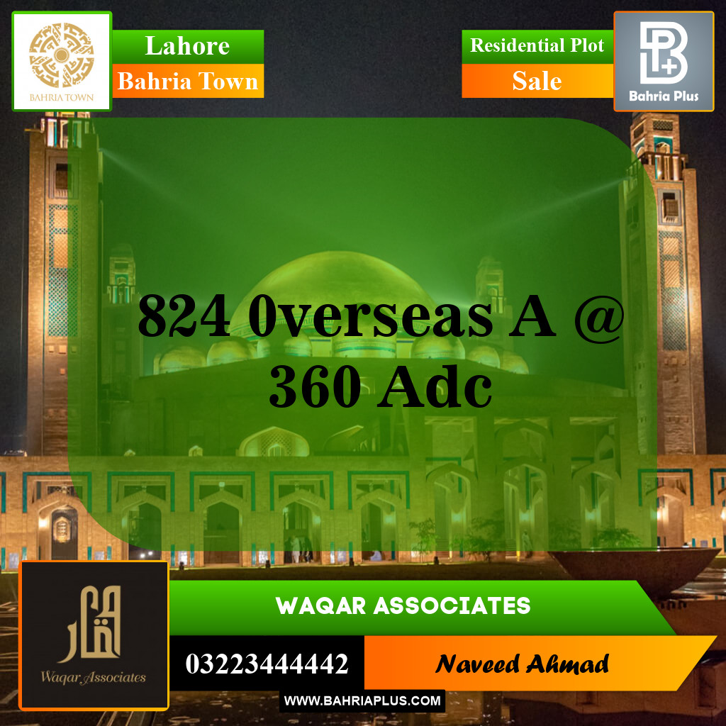 Residential Plot for Sale in Bahria Town, Lahore - (BP-143237)