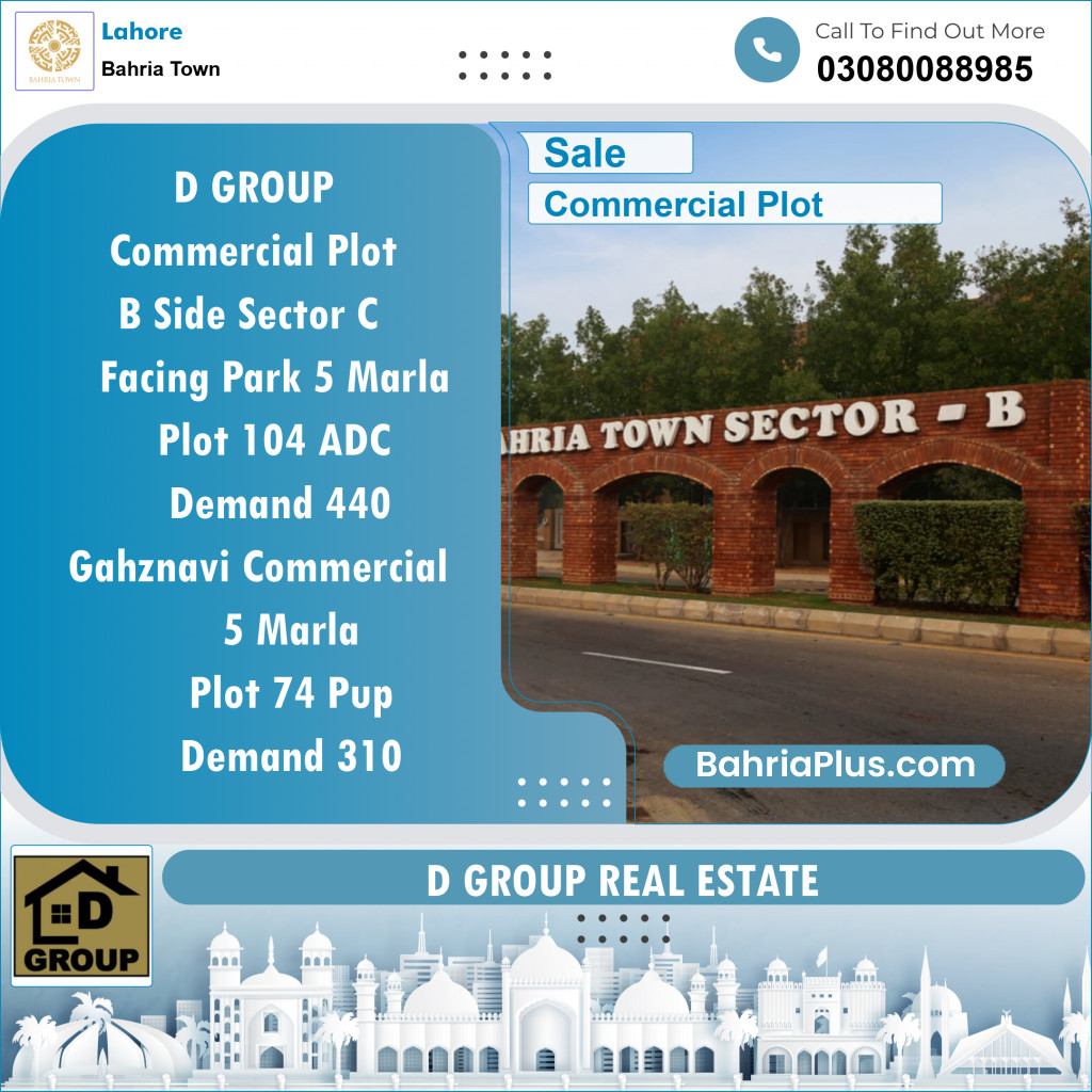 Commercial Plot for Sale in Bahria Town, Lahore - (BP-143240)