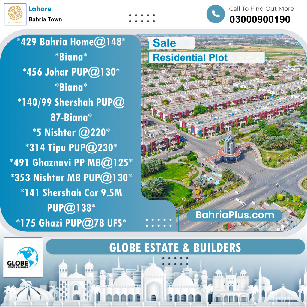 Residential Plot for Sale in Sector E - Bahria Homes -  Bahria Town, Lahore - (BP-143280)