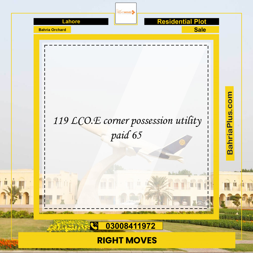 Residential Plot for Sale in Bahria Orchard, Lahore - (BP-143311)