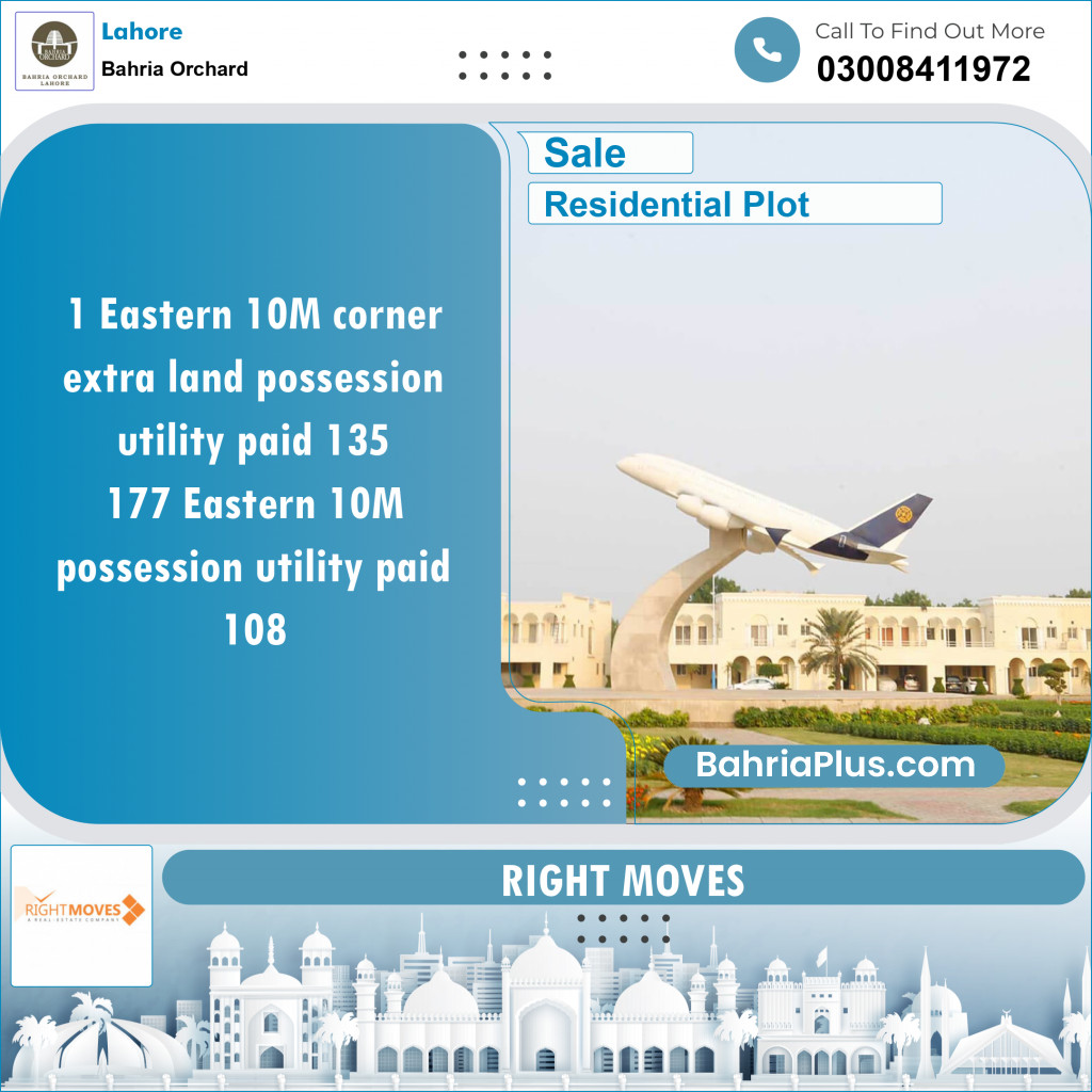 Residential Plot for Sale in Bahria Orchard, Lahore - (BP-143312)