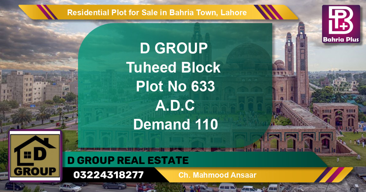 Residential Plot for Sale in Bahria Town, Lahore - (BP-143328)