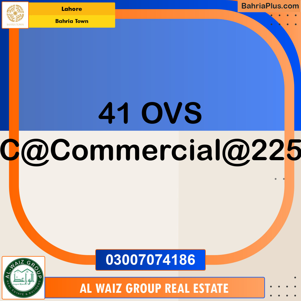 Commercial Plot for Sale in Bahria Town, Lahore - (BP-143334)