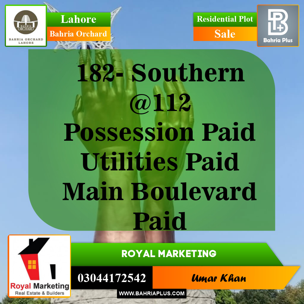 Residential Plot for Sale in Bahria Orchard, Lahore - (BP-143367)
