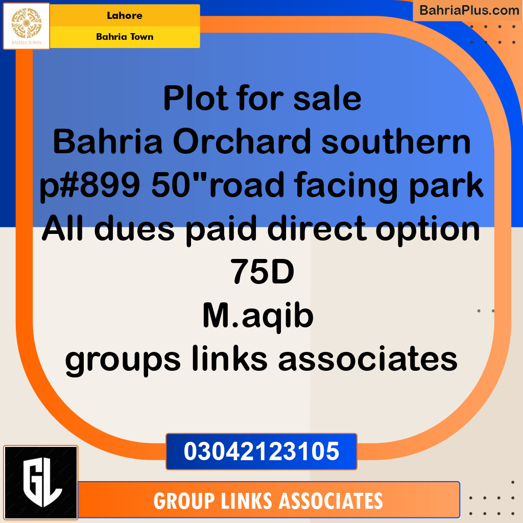 Residential Plot for Sale in Bahria Town, Lahore - (BP-143500)