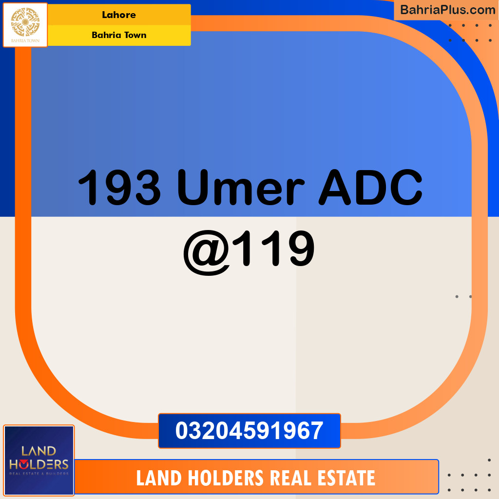 Residential Plot for Sale in Bahria Town, Lahore - (BP-143554)