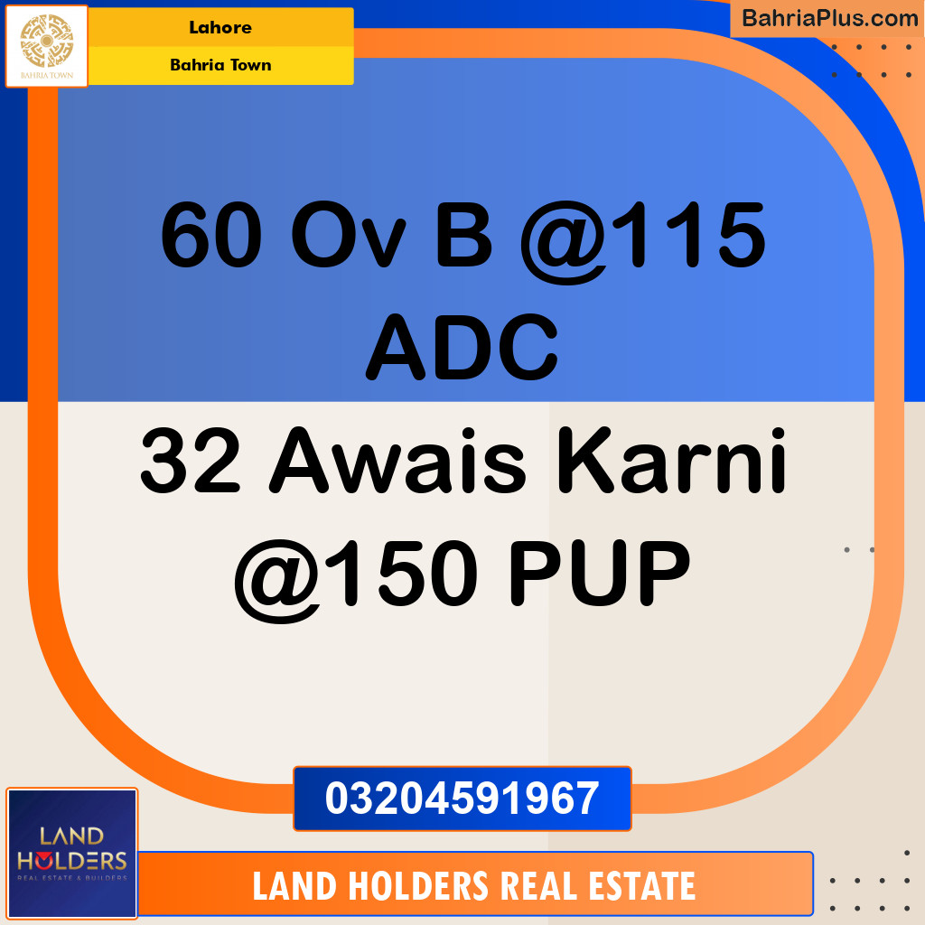 Commercial Plot for Sale in Bahria Town, Lahore - (BP-143565)