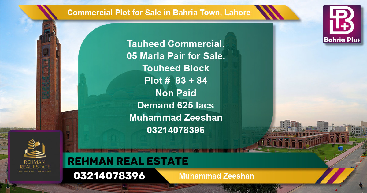 Commercial Plot for Sale in Bahria Town, Lahore - (BP-143608)
