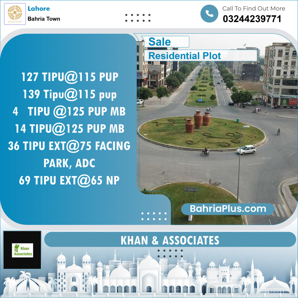 Residential Plot for Sale in Bahria Town, Lahore - (BP-143673)