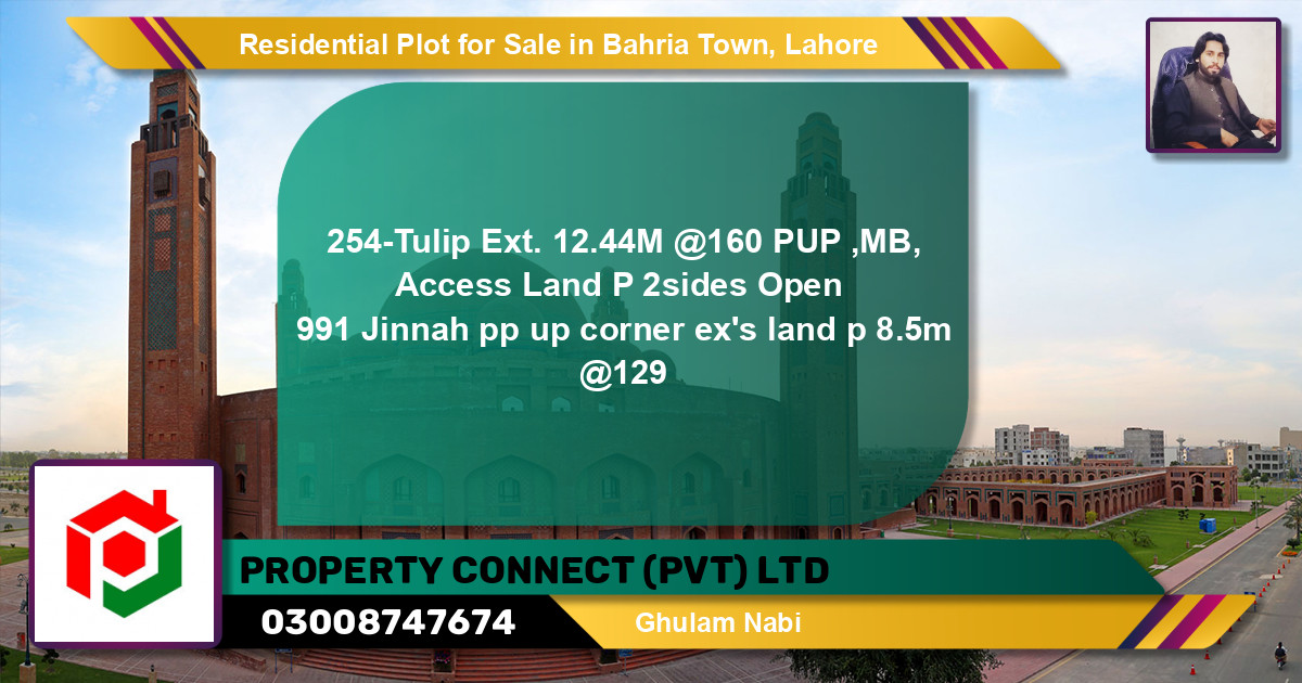 Residential Plot for Sale in Bahria Town, Lahore - (BP-143679)