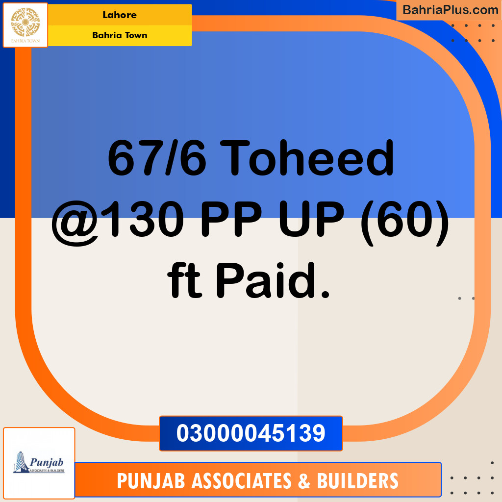 Residential Plot for Sale in Bahria Town, Lahore - (BP-143687)
