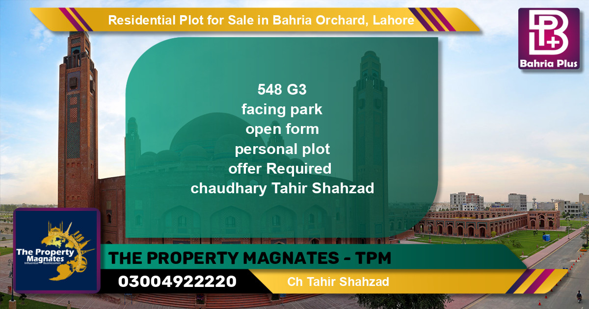 Residential Plot for Sale in Bahria Orchard, Lahore - (BP-143751)