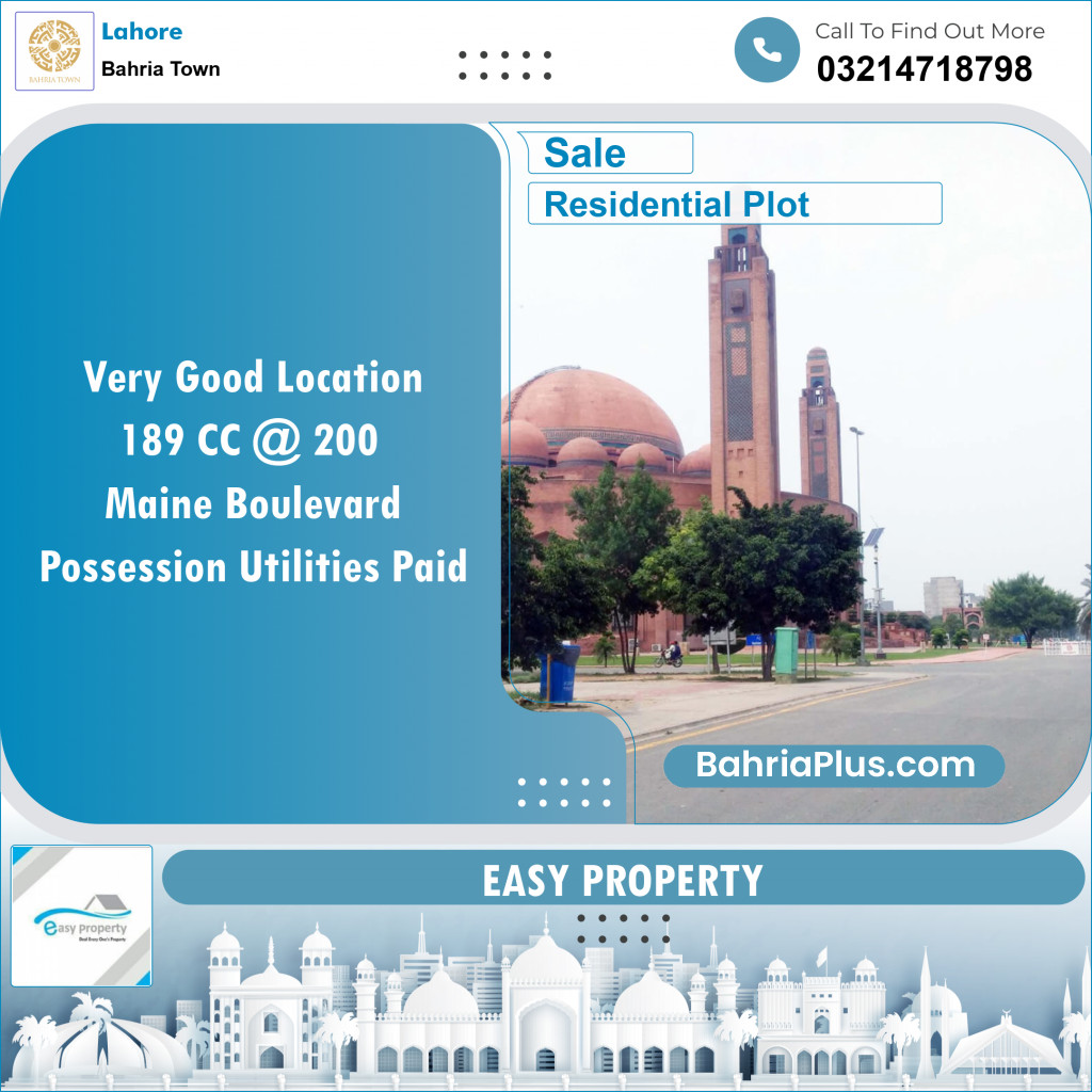 Residential Plot for Sale in Bahria Town, Lahore - (BP-143791)