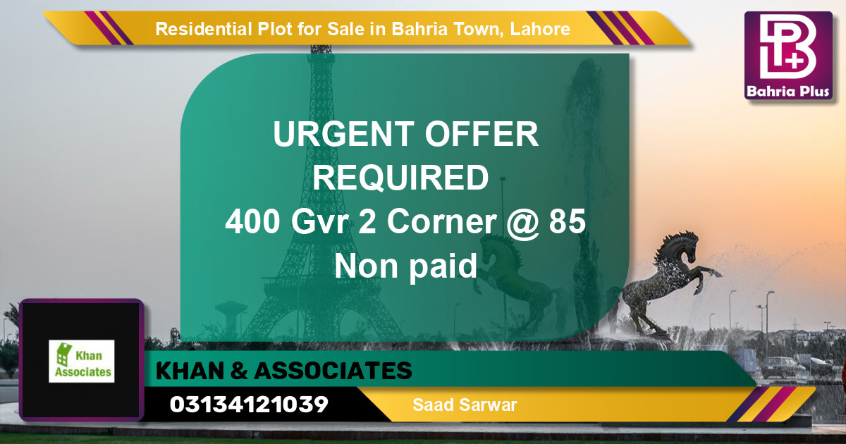 Residential Plot for Sale in Golf Phase 2 -  Bahria Town, Lahore - (BP-143837)
