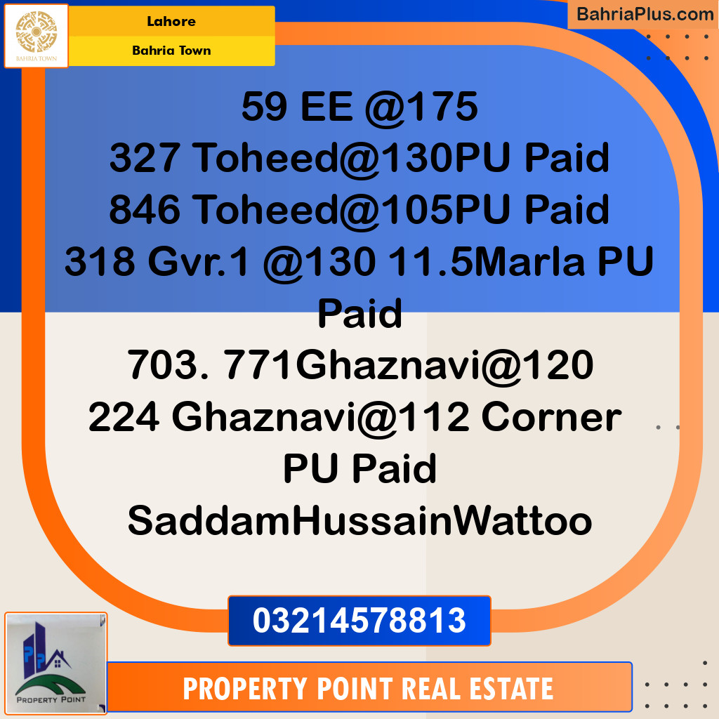 Residential Plot for Sale in Sector D - EE Block -  Bahria Town, Lahore - (BP-143846)