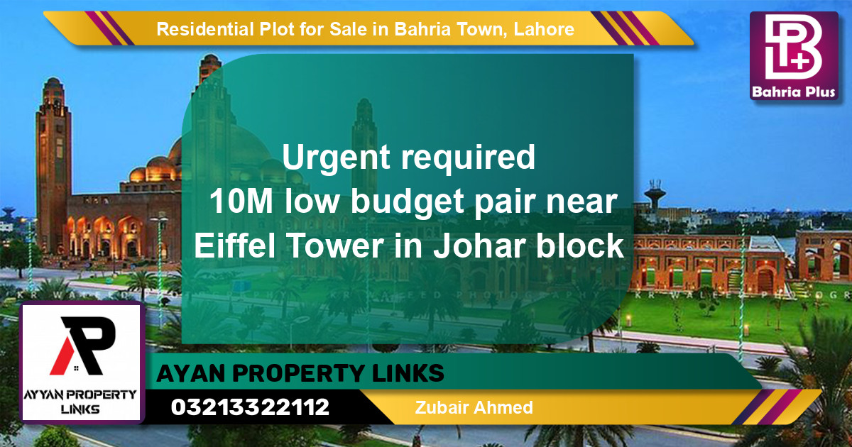 Residential Plot for Sale in Bahria Town, Lahore - (BP-143865)