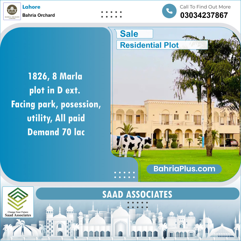 Residential Plot for Sale in Bahria Orchard, Lahore - (BP-143899)