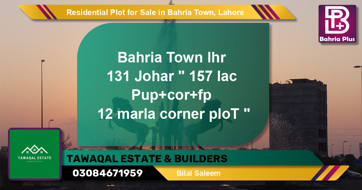 Residential Plot for Sale in Bahria Town, Lahore - (BP-143912)
