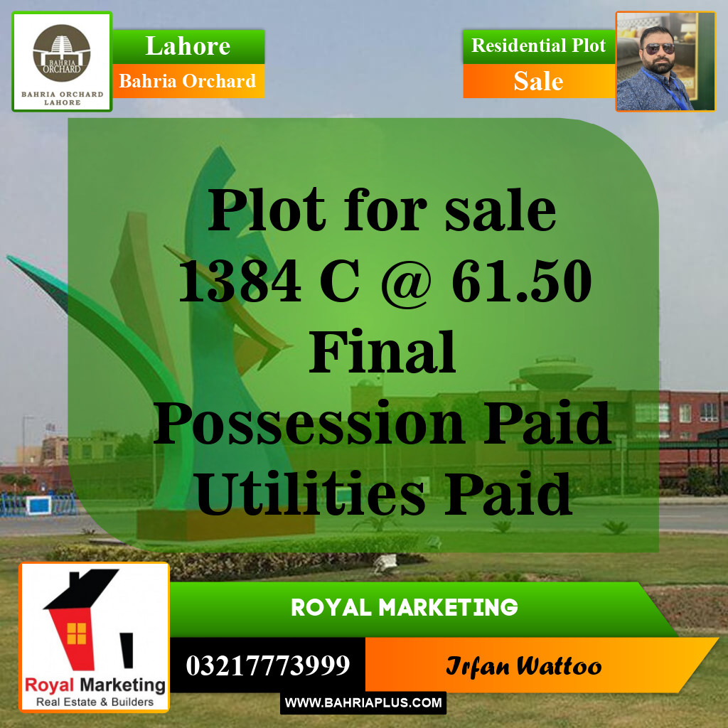 Residential Plot for Sale in Bahria Orchard, Lahore - (BP-143945)