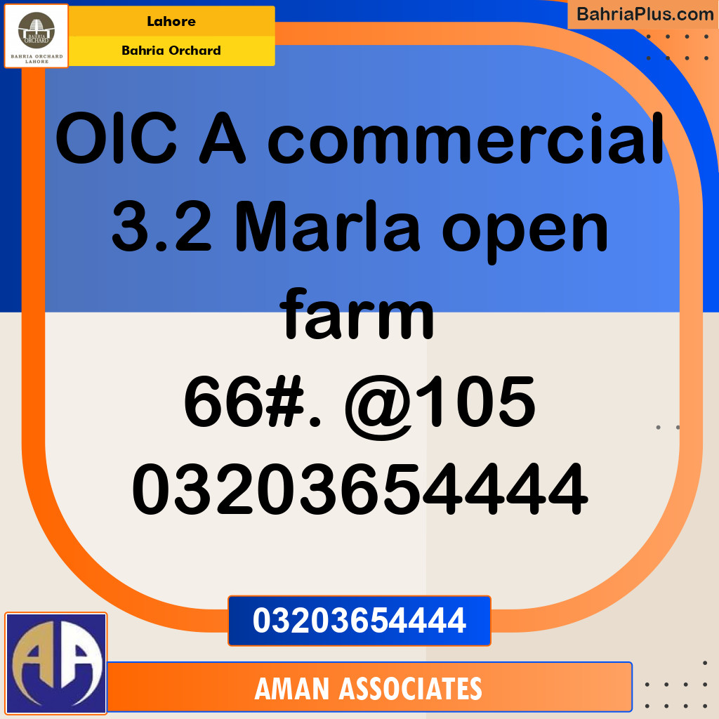 Commercial Plot for Sale in Bahria Orchard, Lahore - (BP-144121)