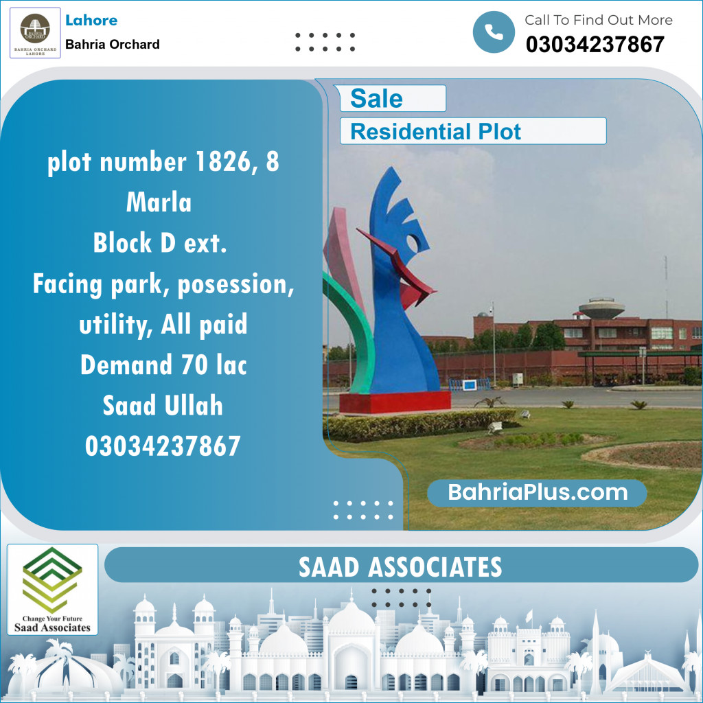 Residential Plot for Sale in Bahria Orchard, Lahore - (BP-144136)