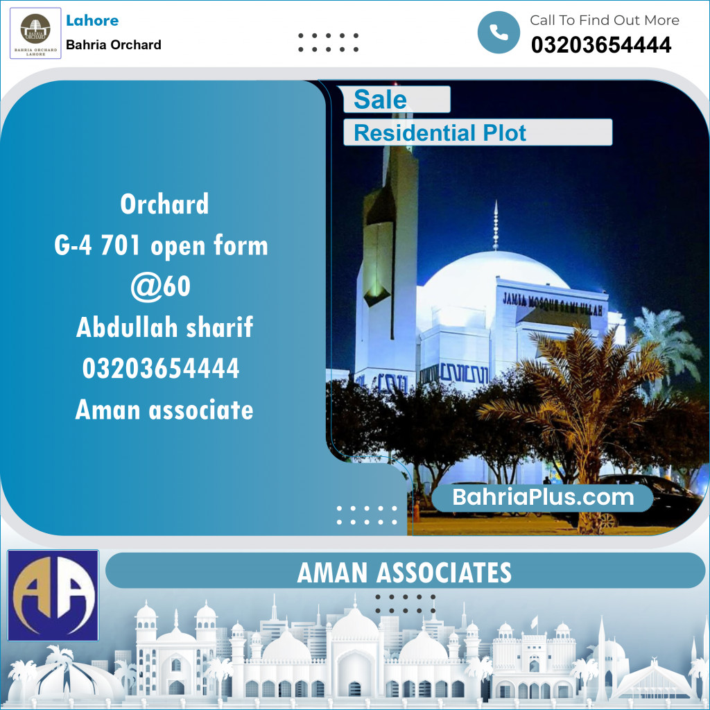 Residential Plot for Sale in Bahria Orchard, Lahore - (BP-144155)