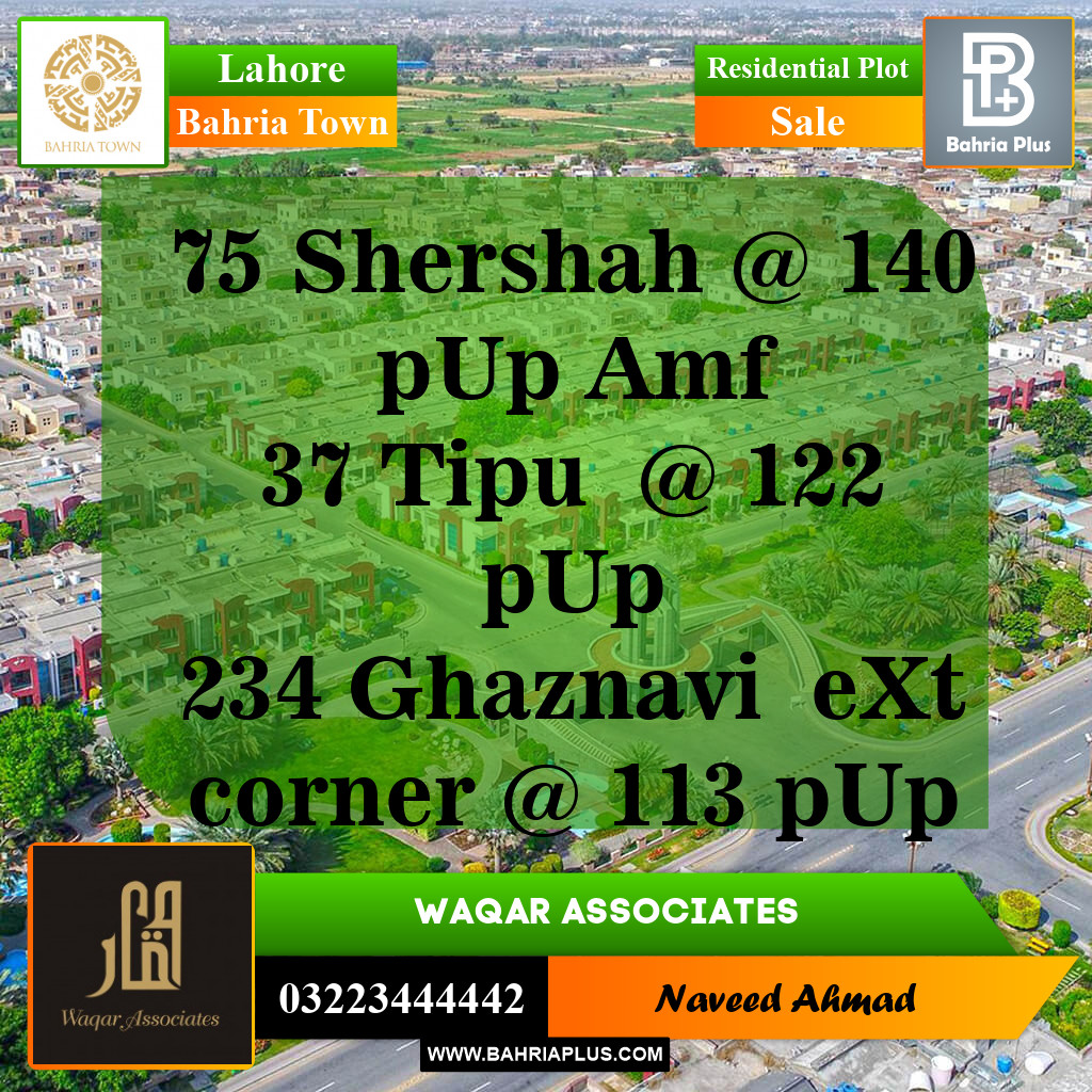 Residential Plot for Sale in Bahria Town, Lahore - (BP-144174)