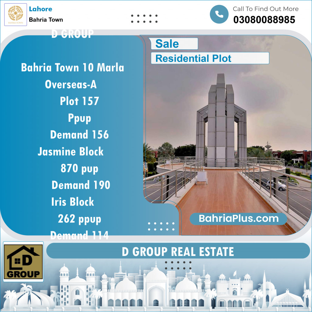 Residential Plot for Sale in Bahria Town, Lahore - (BP-144187)