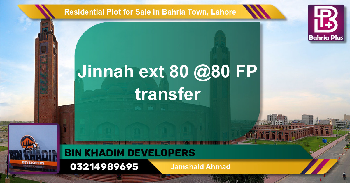 Residential Plot for Sale in Bahria Town, Lahore - (BP-144262)