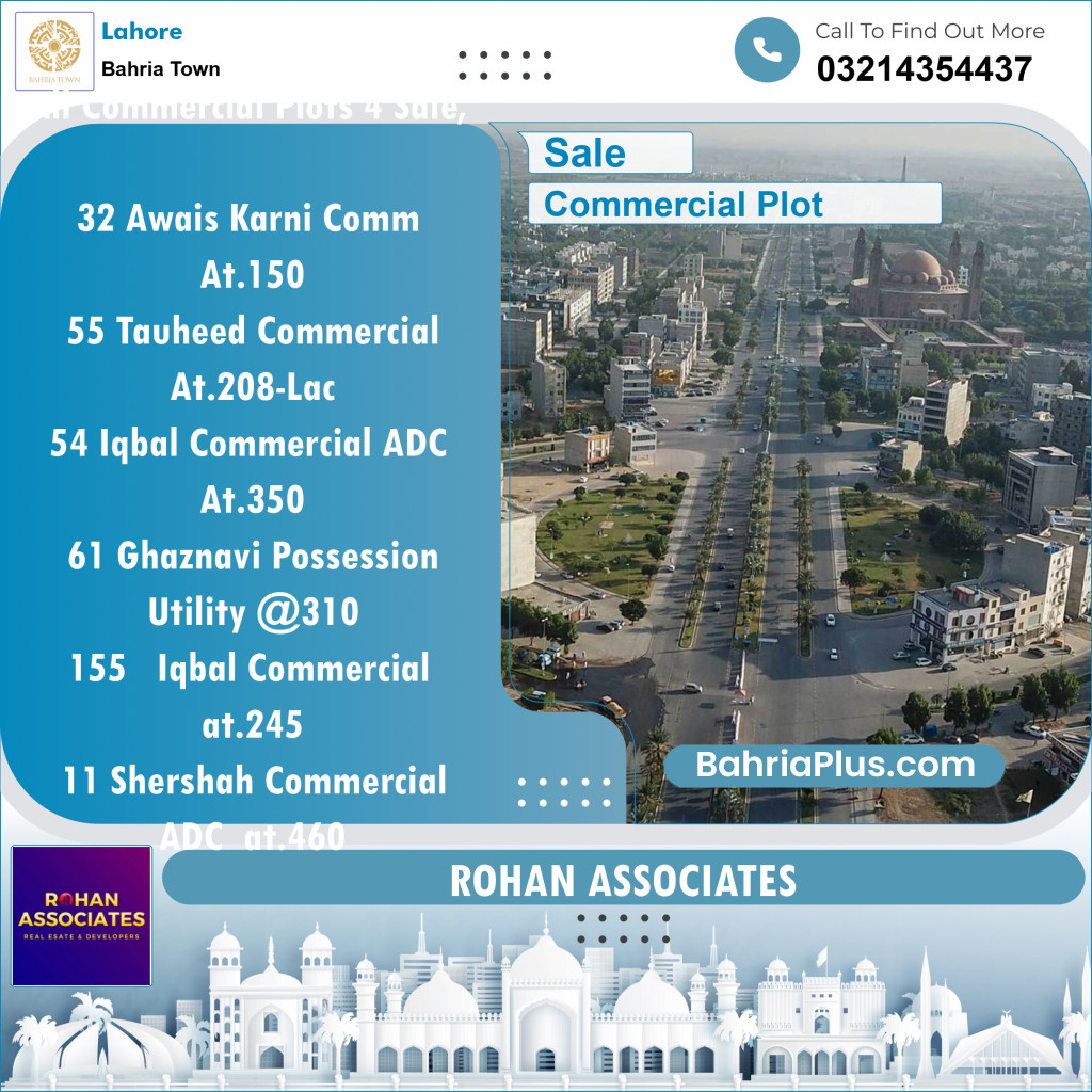 Commercial Plot for Sale in Bahria Town, Lahore - (BP-144274)