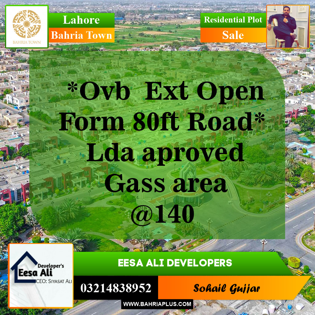 Residential Plot for Sale in Bahria Town, Lahore - (BP-144291)