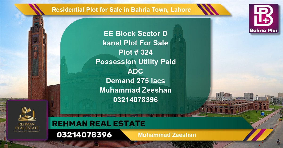 Residential Plot for Sale in Bahria Town, Lahore - (BP-144372)