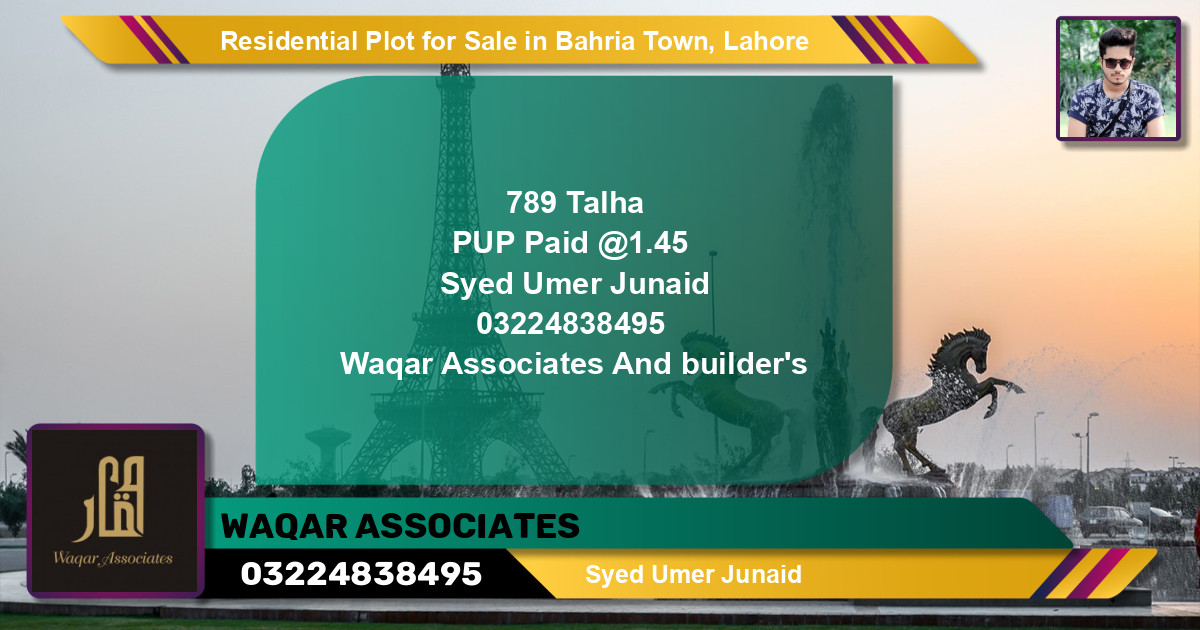 Residential Plot for Sale in Bahria Town, Lahore - (BP-144388)
